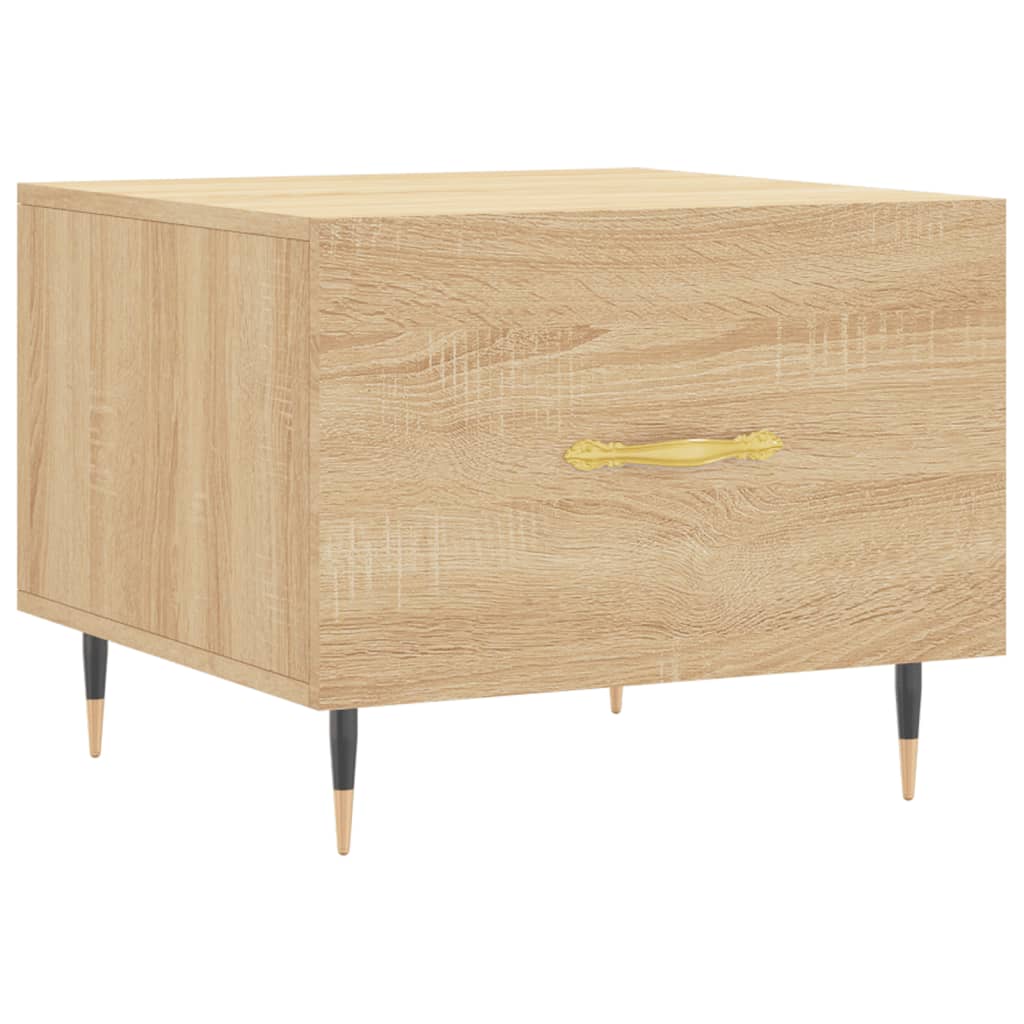 Salontafel 50x50x35 cm bewerkt hout sonoma eikenkleurig is nu te koop bij PeponiXL, paradijselijk wonen!