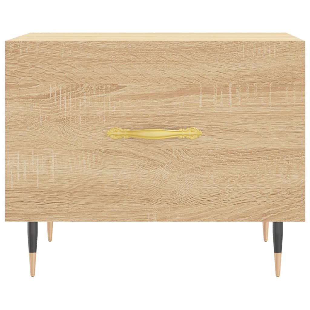 Salontafel 50x50x35 cm bewerkt hout sonoma eikenkleurig is nu te koop bij PeponiXL, paradijselijk wonen!