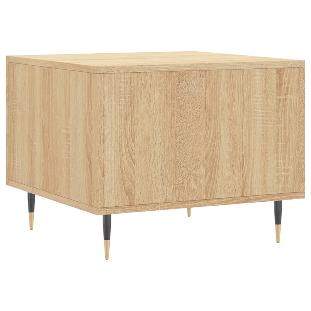 Salontafel 50x50x35 cm bewerkt hout sonoma eikenkleurig is nu te koop bij PeponiXL, paradijselijk wonen!