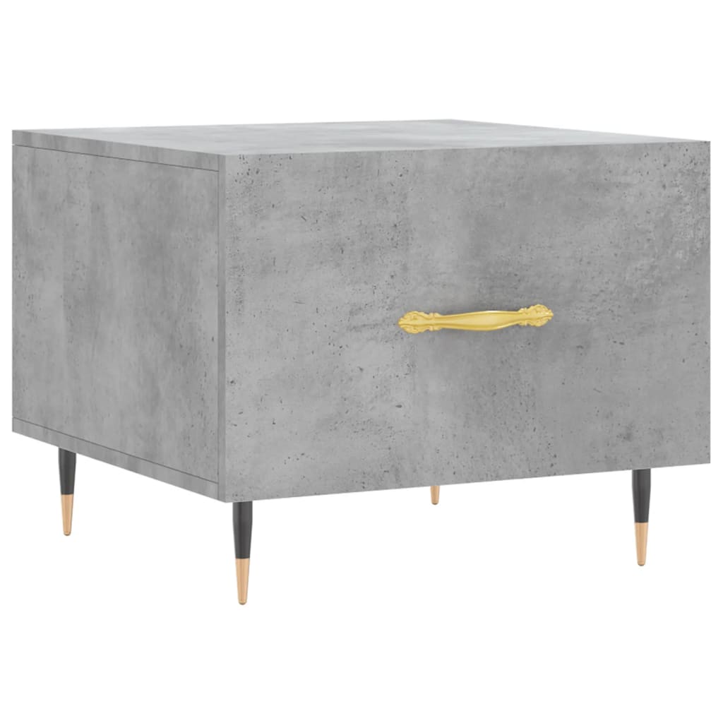 Salontafel 50x50x40 cm bewerkt hout betongrijs is nu te koop bij PeponiXL, paradijselijk wonen!