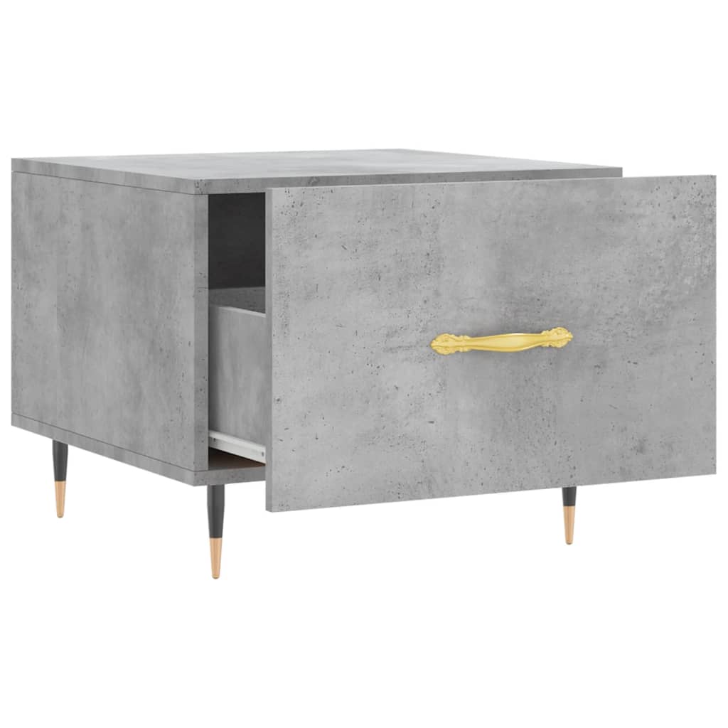 Salontafel 50x50x40 cm bewerkt hout betongrijs is nu te koop bij PeponiXL, paradijselijk wonen!