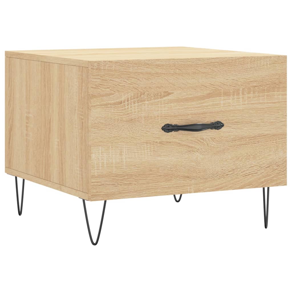 Salontafel 50x50x35 cm bewerkt hout sonoma eikenkleurig is nu te koop bij PeponiXL, paradijselijk wonen!
