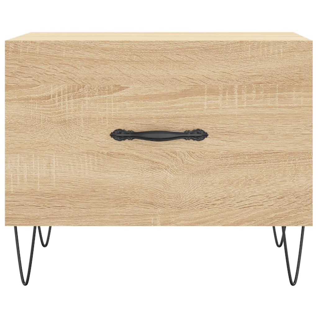Salontafel 50x50x35 cm bewerkt hout sonoma eikenkleurig is nu te koop bij PeponiXL, paradijselijk wonen!