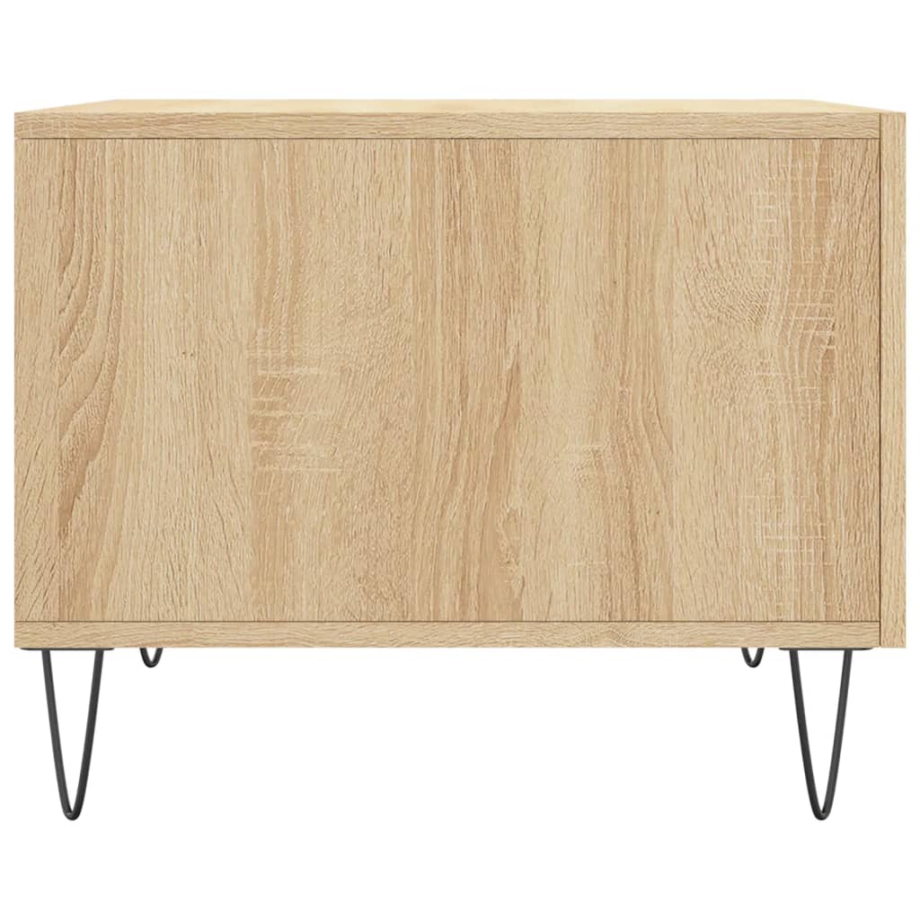Salontafel 50x50x35 cm bewerkt hout sonoma eikenkleurig is nu te koop bij PeponiXL, paradijselijk wonen!