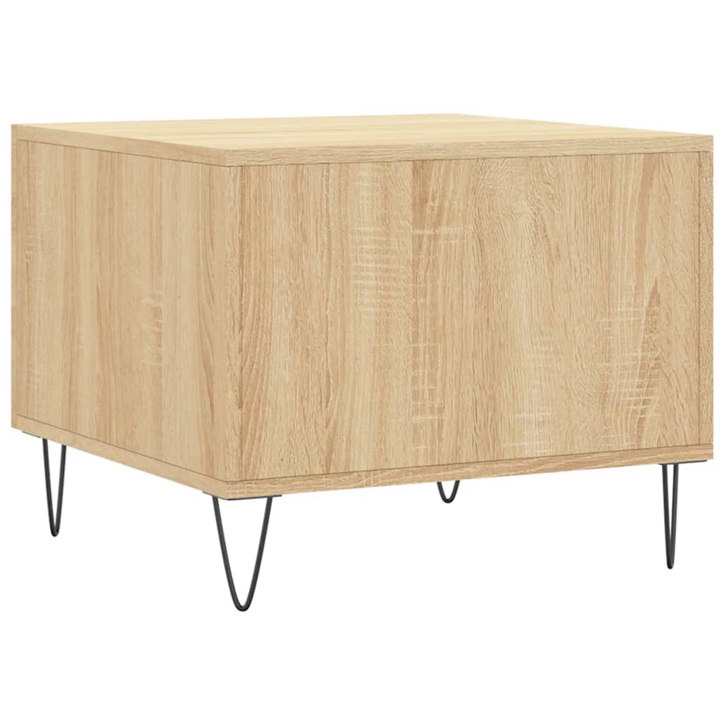 Salontafel 50x50x35 cm bewerkt hout sonoma eikenkleurig is nu te koop bij PeponiXL, paradijselijk wonen!