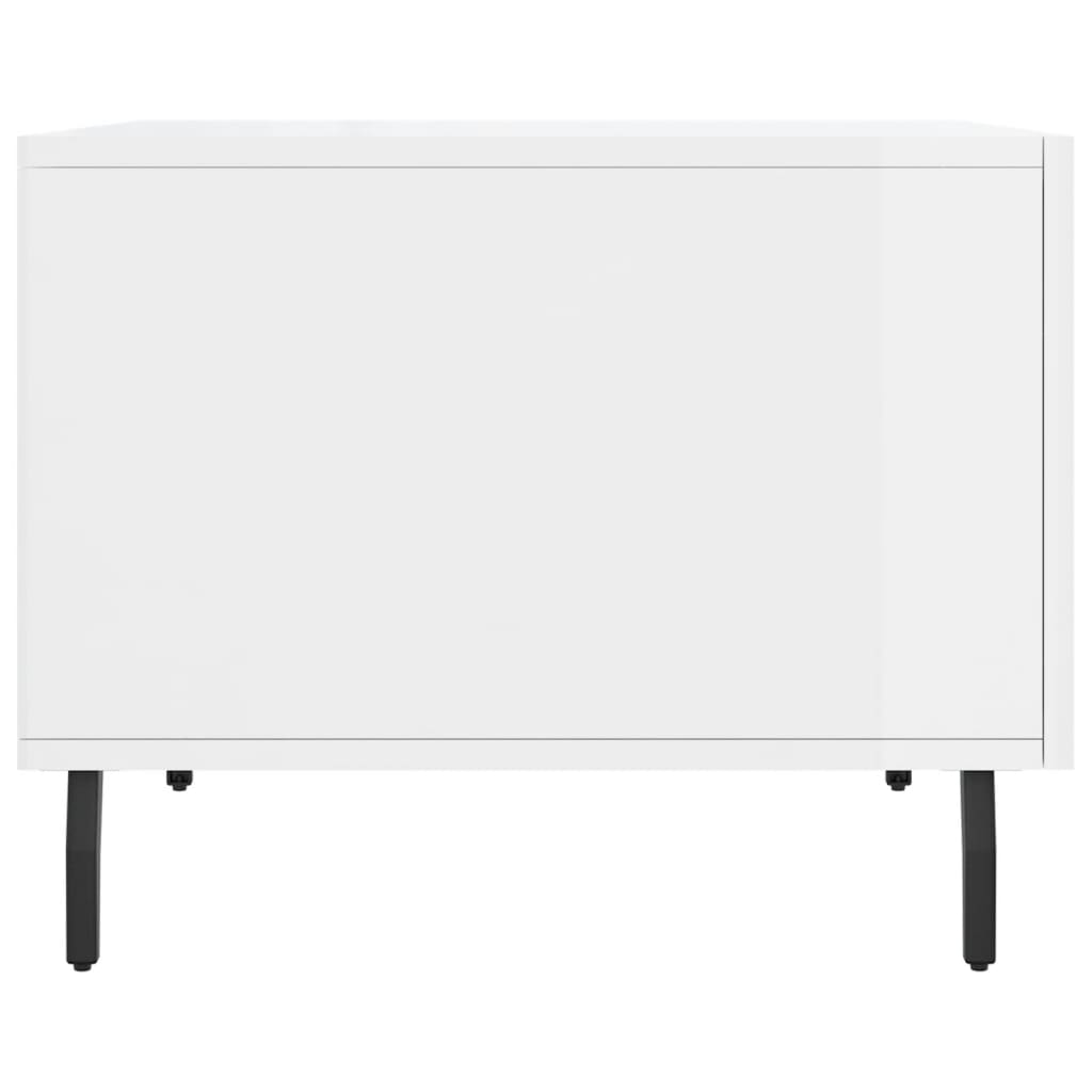 Salontafel 50x50x40 cm bewerkt hout hoogglans wit is nu te koop bij PeponiXL, paradijselijk wonen!