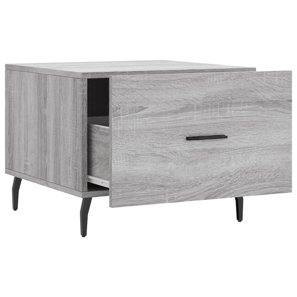 Salontafel 50x50x40 cm bewerkt hout grijs sonoma eiken is nu te koop bij PeponiXL, paradijselijk wonen!