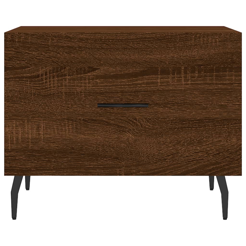 Salontafel 50x50x40 cm bewerkt hout bruin eikenkleur is nu te koop bij PeponiXL, paradijselijk wonen!