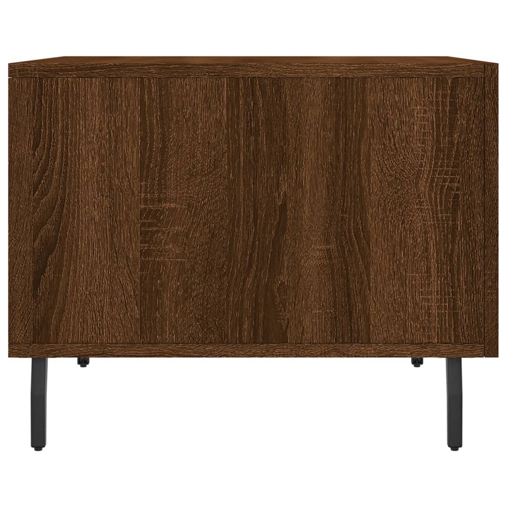 Salontafel 50x50x40 cm bewerkt hout bruin eikenkleur is nu te koop bij PeponiXL, paradijselijk wonen!