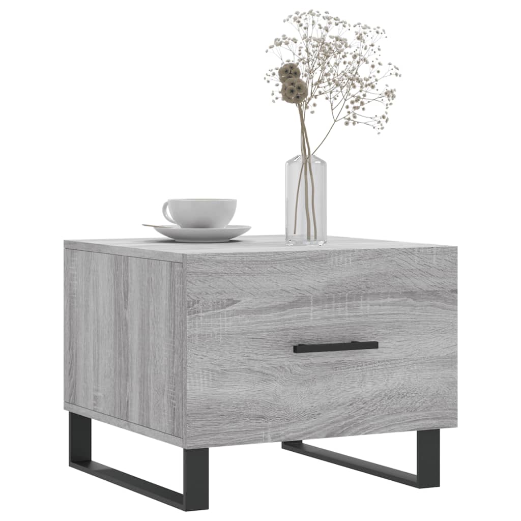Salontafel 50x50x40 cm bewerkt hout grijs sonoma eiken is nu te koop bij PeponiXL, paradijselijk wonen!