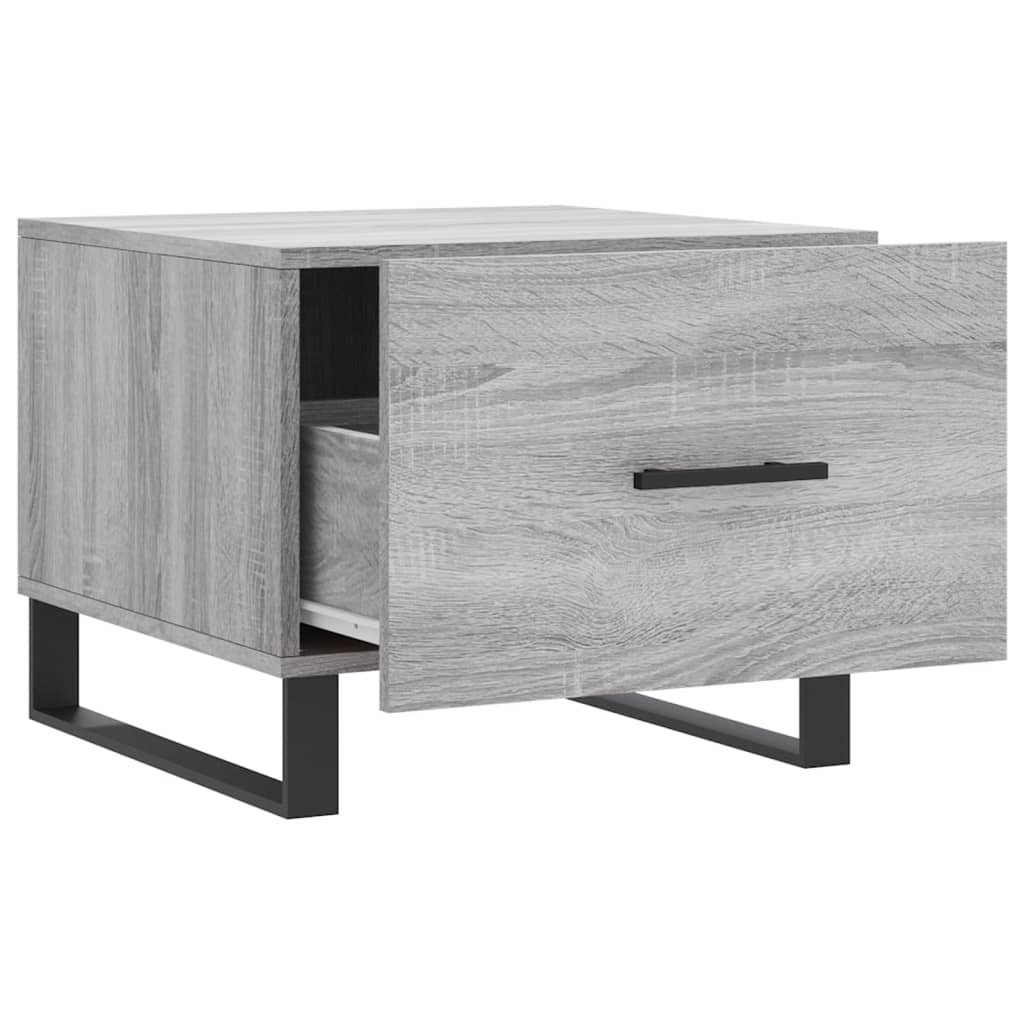 Salontafel 50x50x40 cm bewerkt hout grijs sonoma eiken is nu te koop bij PeponiXL, paradijselijk wonen!