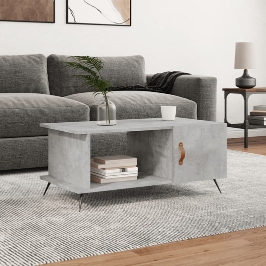Salontafel 90x50x40 cm bewerkt hout betongrijs is nu te koop bij PeponiXL, paradijselijk wonen!