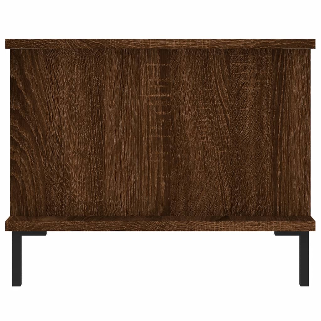 Salontafel 90x50x40 cm bewerkt hout bruin eikenkleur is nu te koop bij PeponiXL, paradijselijk wonen!