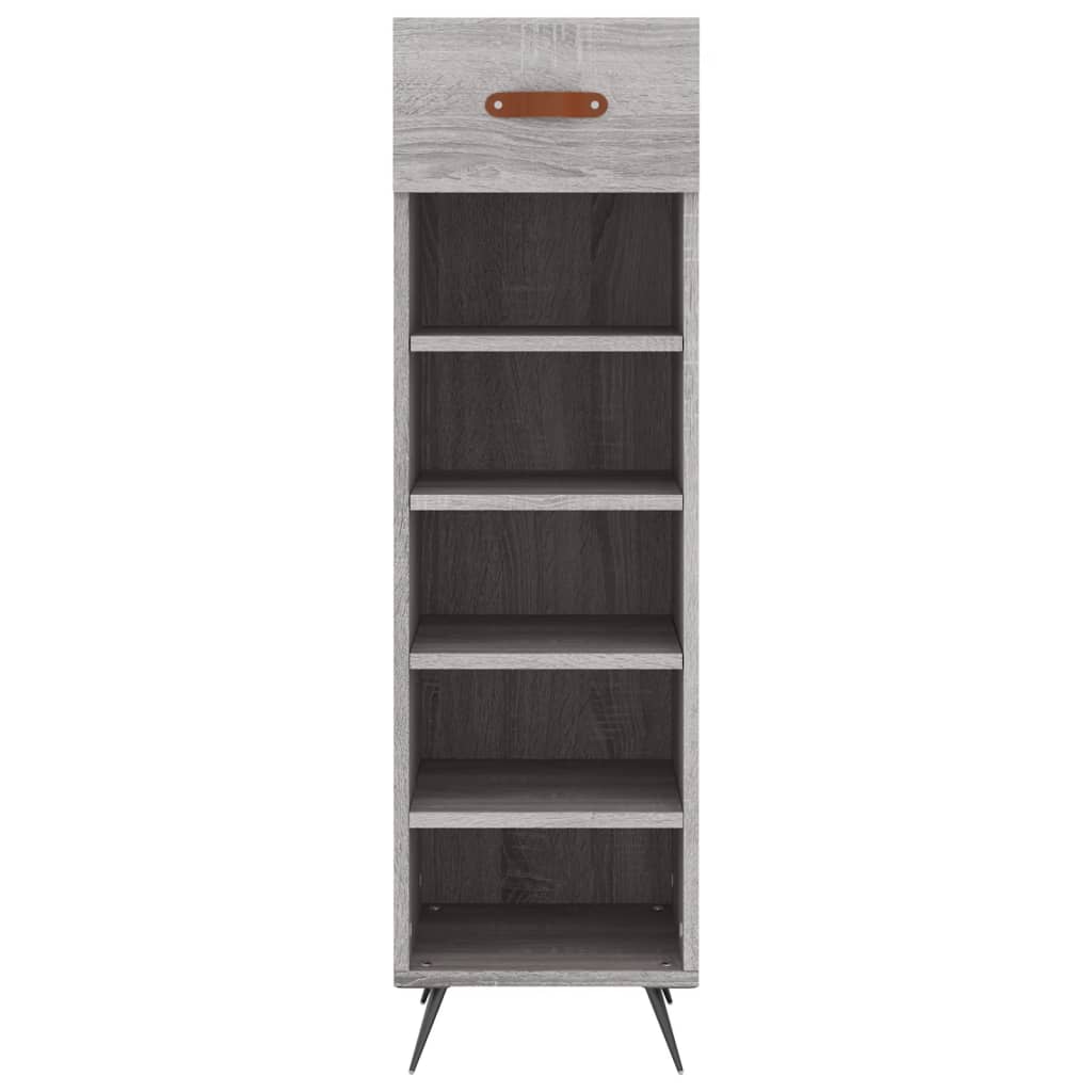 Schoenenkast 30x35x105 cm bewerkt hout grijs sonoma eikenkleur is nu te koop bij PeponiXL, paradijselijk wonen!