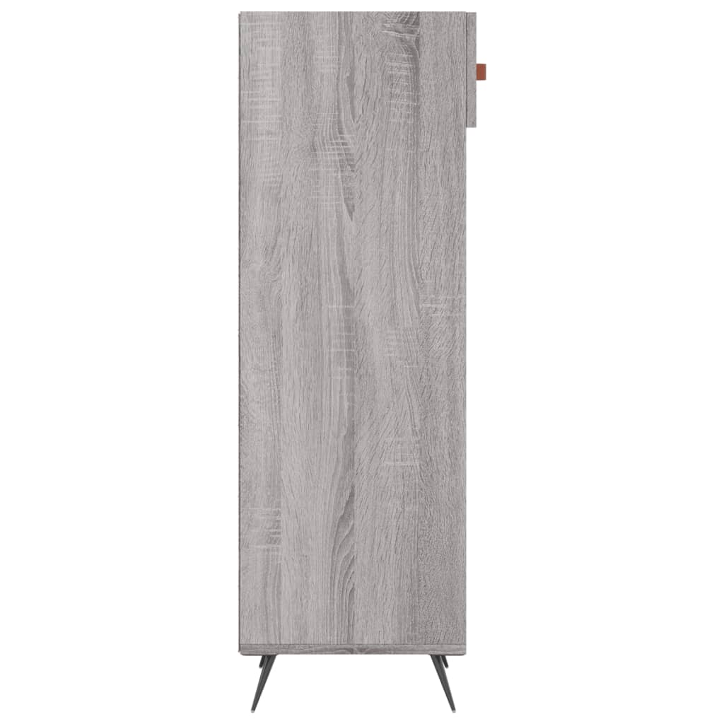 Schoenenkast 30x35x105 cm bewerkt hout grijs sonoma eikenkleur is nu te koop bij PeponiXL, paradijselijk wonen!