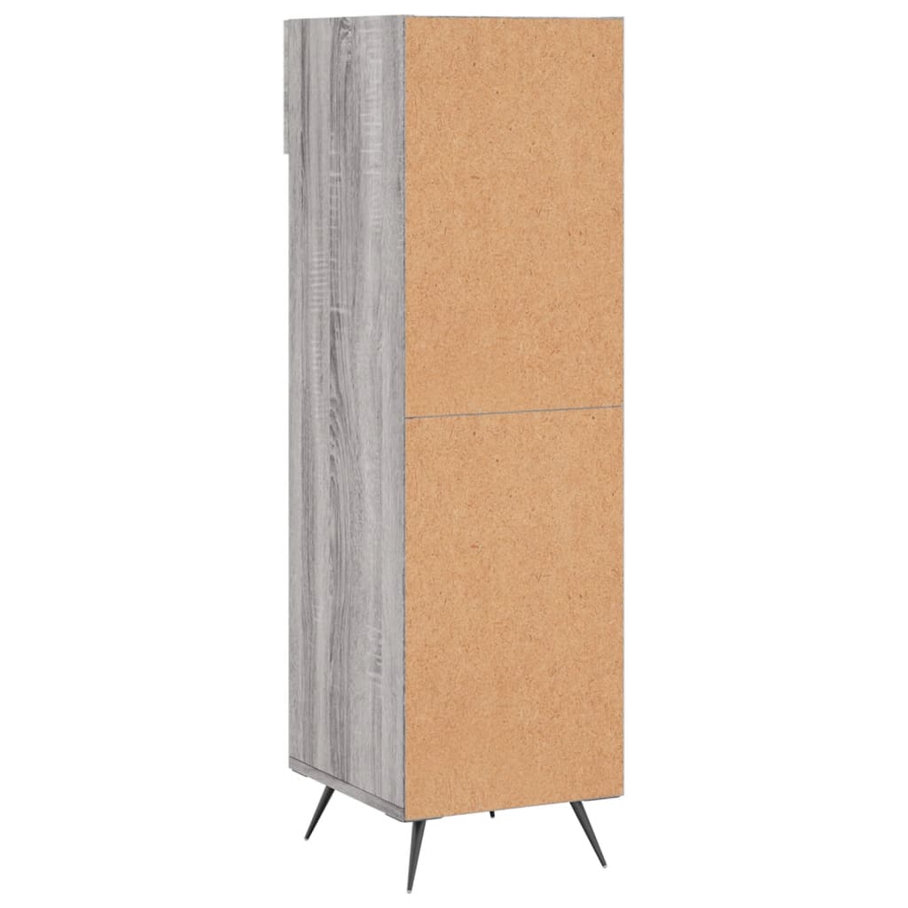 Schoenenkast 30x35x105 cm bewerkt hout grijs sonoma eikenkleur is nu te koop bij PeponiXL, paradijselijk wonen!