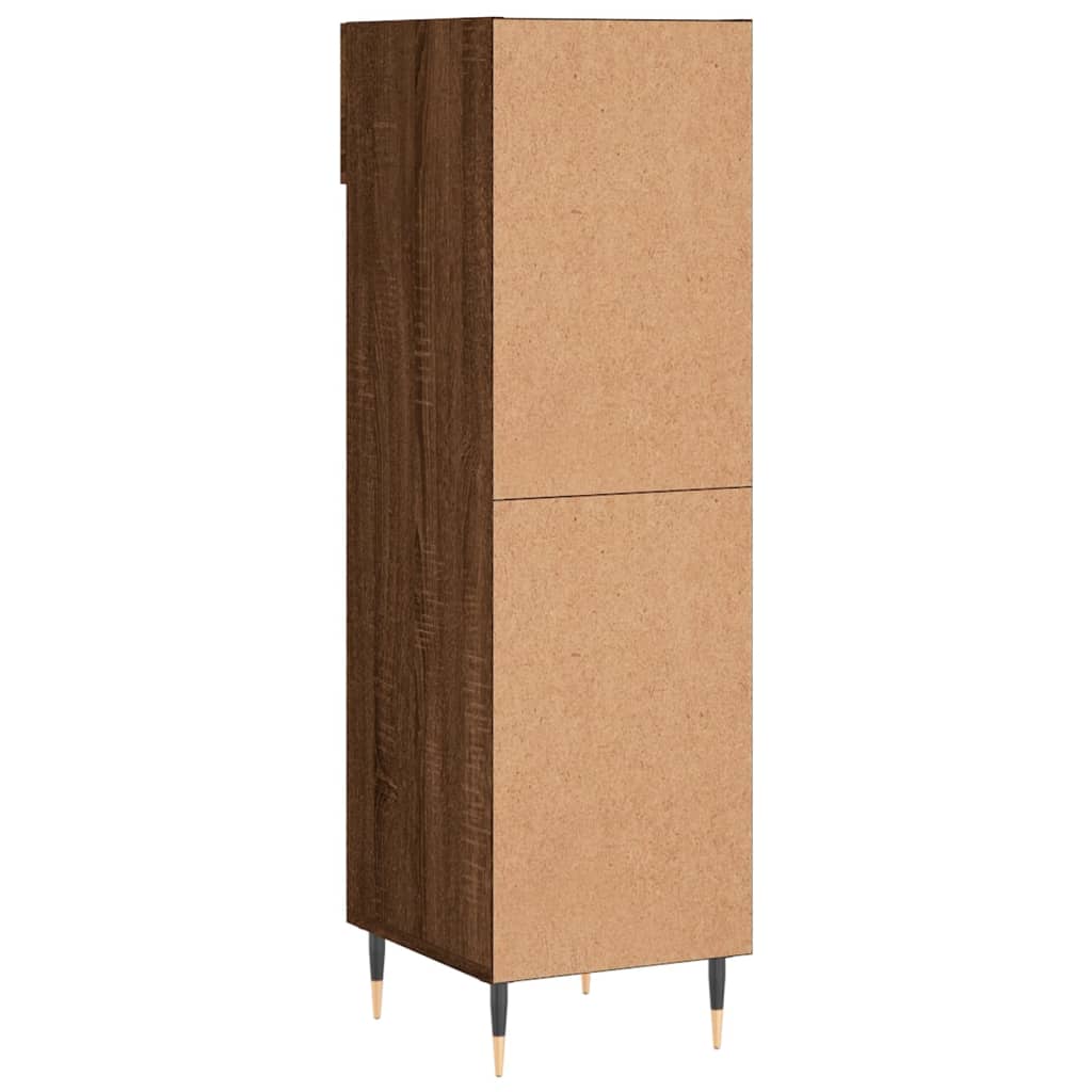 Schoenenkast 30x35x105 cm bewerkt hout bruin eikenkleur is nu te koop bij PeponiXL, paradijselijk wonen!