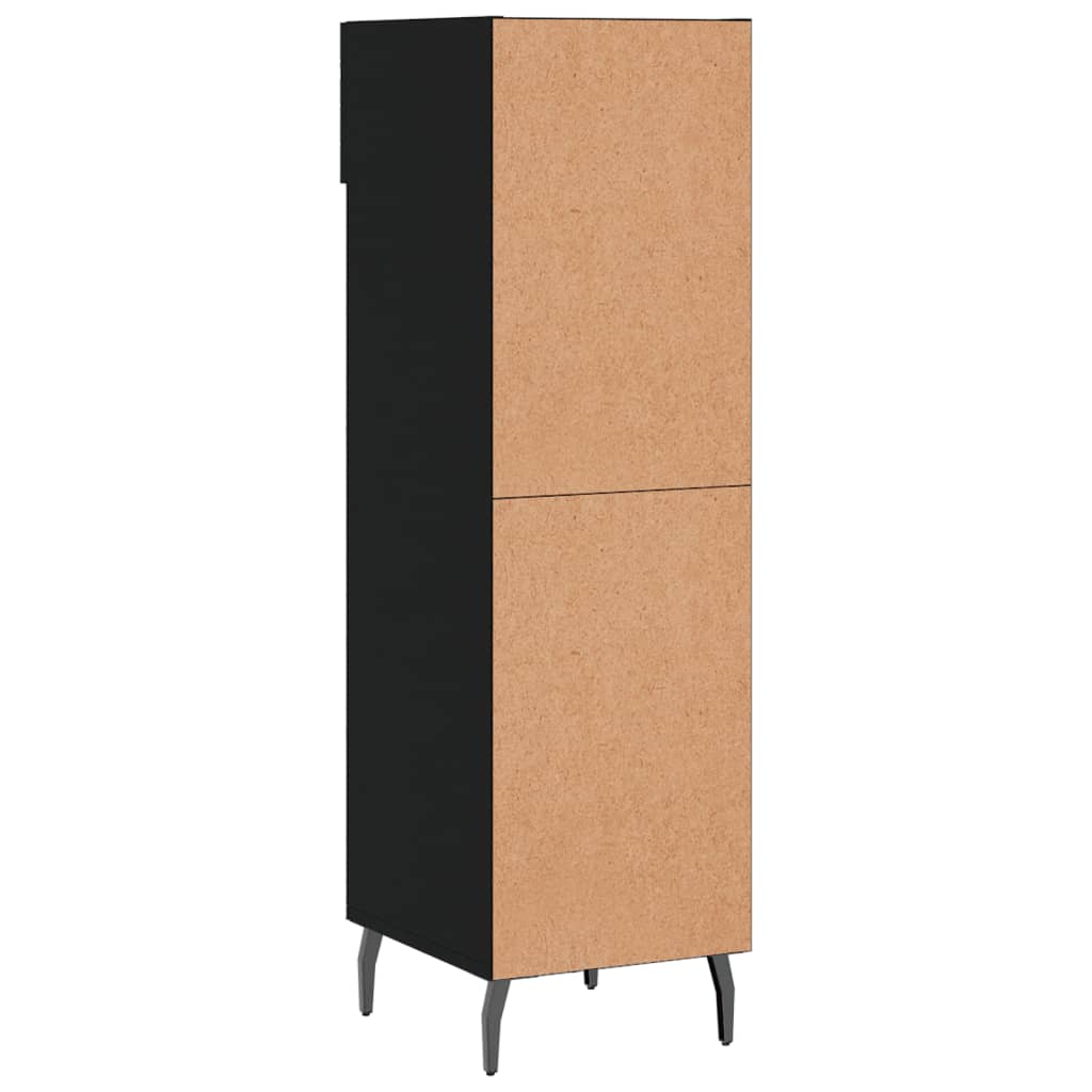 Schoenenkast 30x35x105 cm bewerkt hout zwart is nu te koop bij PeponiXL, paradijselijk wonen!
