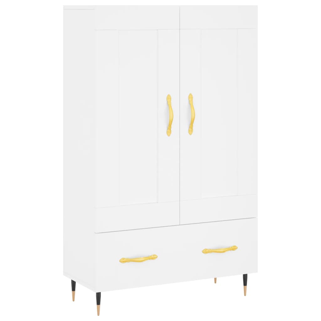 Hoge kast 69,5x31x115 cm bewerkt hout wit is nu te koop bij PeponiXL, paradijselijk wonen!
