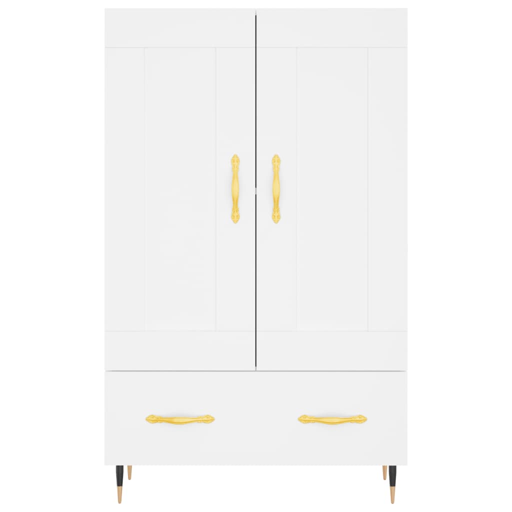Hoge kast 69,5x31x115 cm bewerkt hout wit is nu te koop bij PeponiXL, paradijselijk wonen!