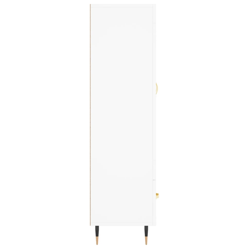 Hoge kast 69,5x31x115 cm bewerkt hout wit is nu te koop bij PeponiXL, paradijselijk wonen!