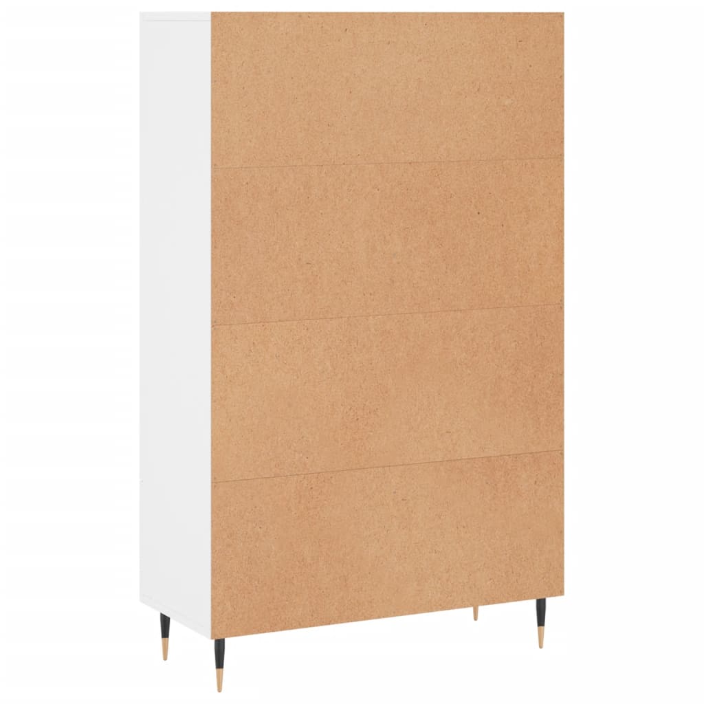 Hoge kast 69,5x31x115 cm bewerkt hout wit is nu te koop bij PeponiXL, paradijselijk wonen!