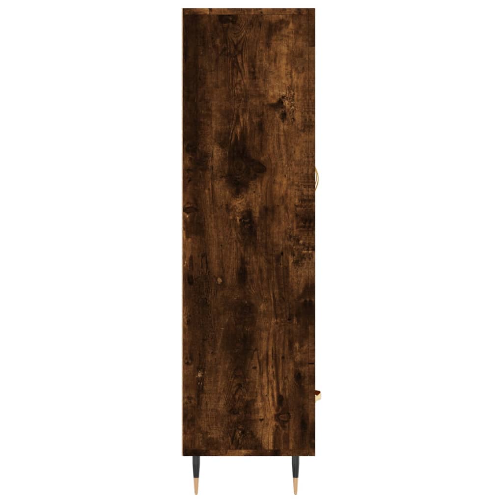 Hoge kast 69,5x31x115 cm bewerkt hout gerookt eikenkleurig is nu te koop bij PeponiXL, paradijselijk wonen!