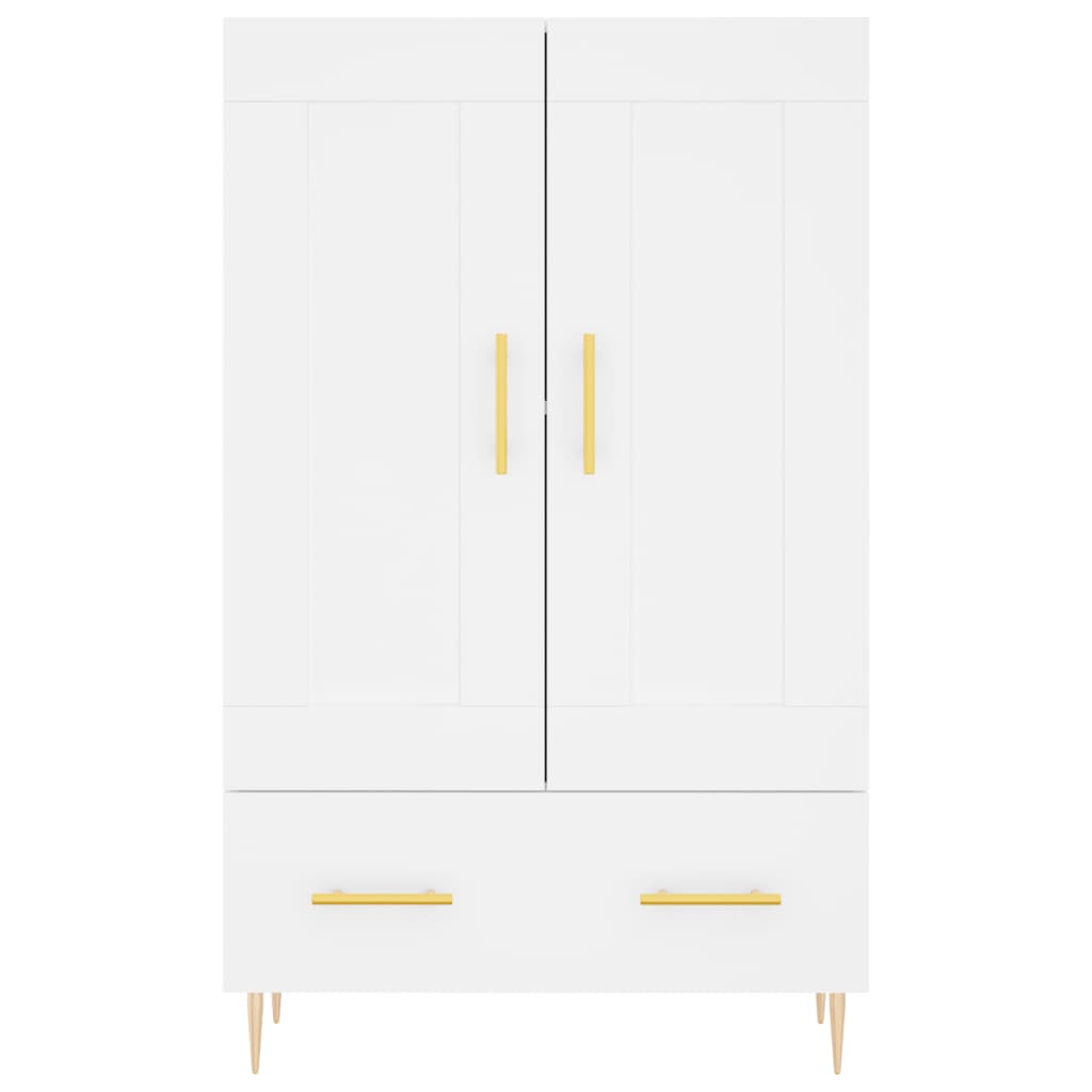 Hoge kast 69,5x31x115 cm bewerkt hout wit is nu te koop bij PeponiXL, paradijselijk wonen!