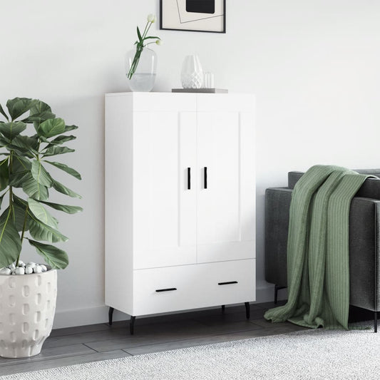 Hoge kast 69,5x31x115 cm bewerkt hout wit is nu te koop bij PeponiXL, paradijselijk wonen!