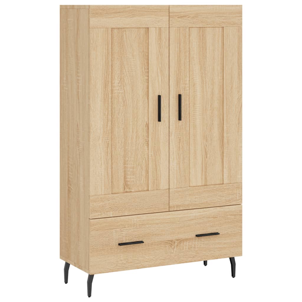 Hoge kast 69,5x31x115 cm bewerkt hout sonoma eikenkleurig is nu te koop bij PeponiXL, paradijselijk wonen!