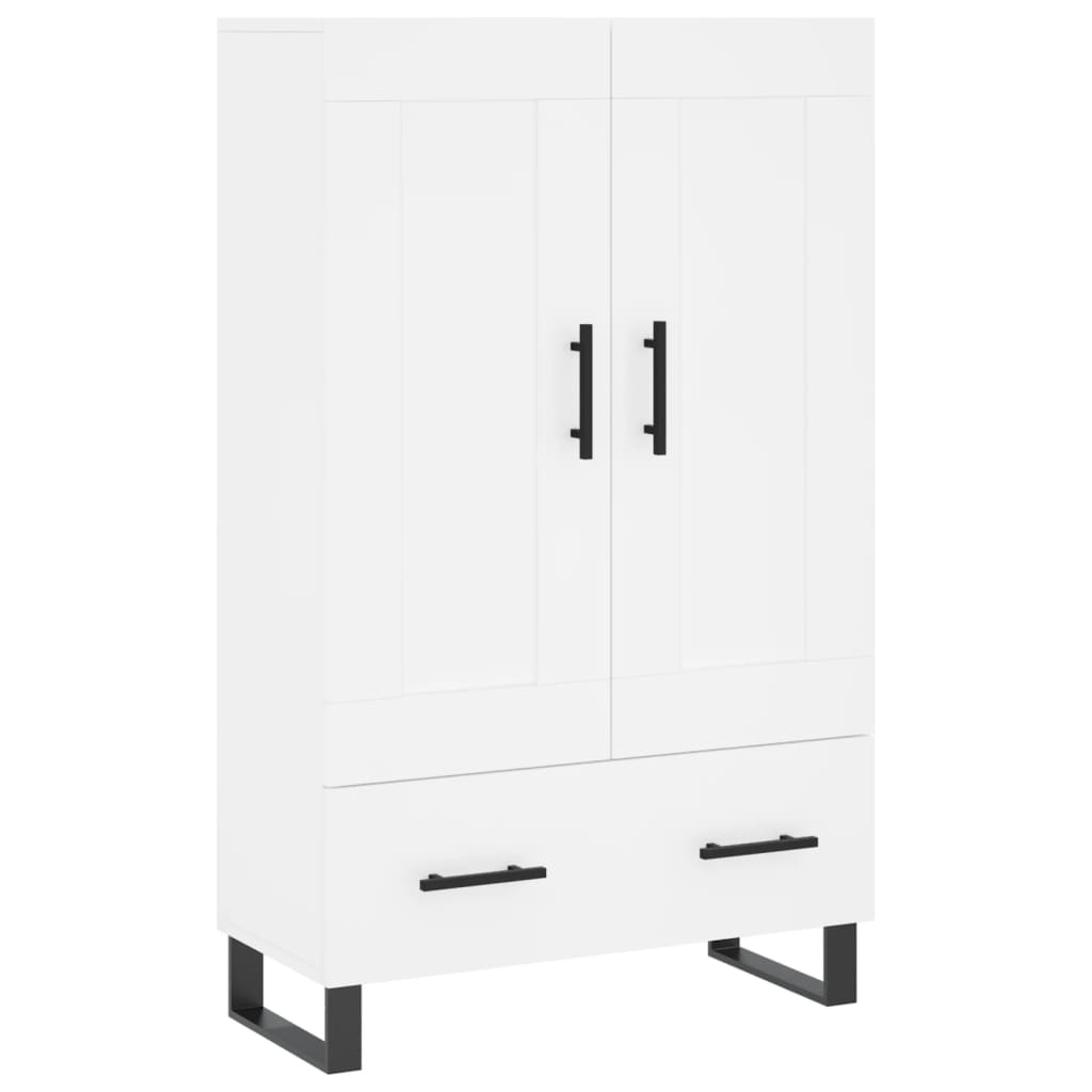Hoge kast 69,5x31x115 cm bewerkt hout wit is nu te koop bij PeponiXL, paradijselijk wonen!