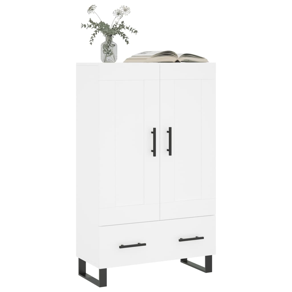 Hoge kast 69,5x31x115 cm bewerkt hout wit is nu te koop bij PeponiXL, paradijselijk wonen!