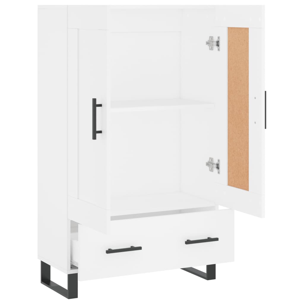 Hoge kast 69,5x31x115 cm bewerkt hout wit is nu te koop bij PeponiXL, paradijselijk wonen!