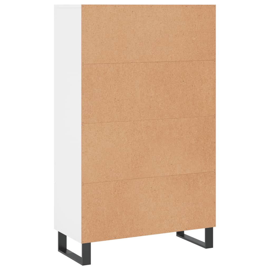 Hoge kast 69,5x31x115 cm bewerkt hout wit is nu te koop bij PeponiXL, paradijselijk wonen!
