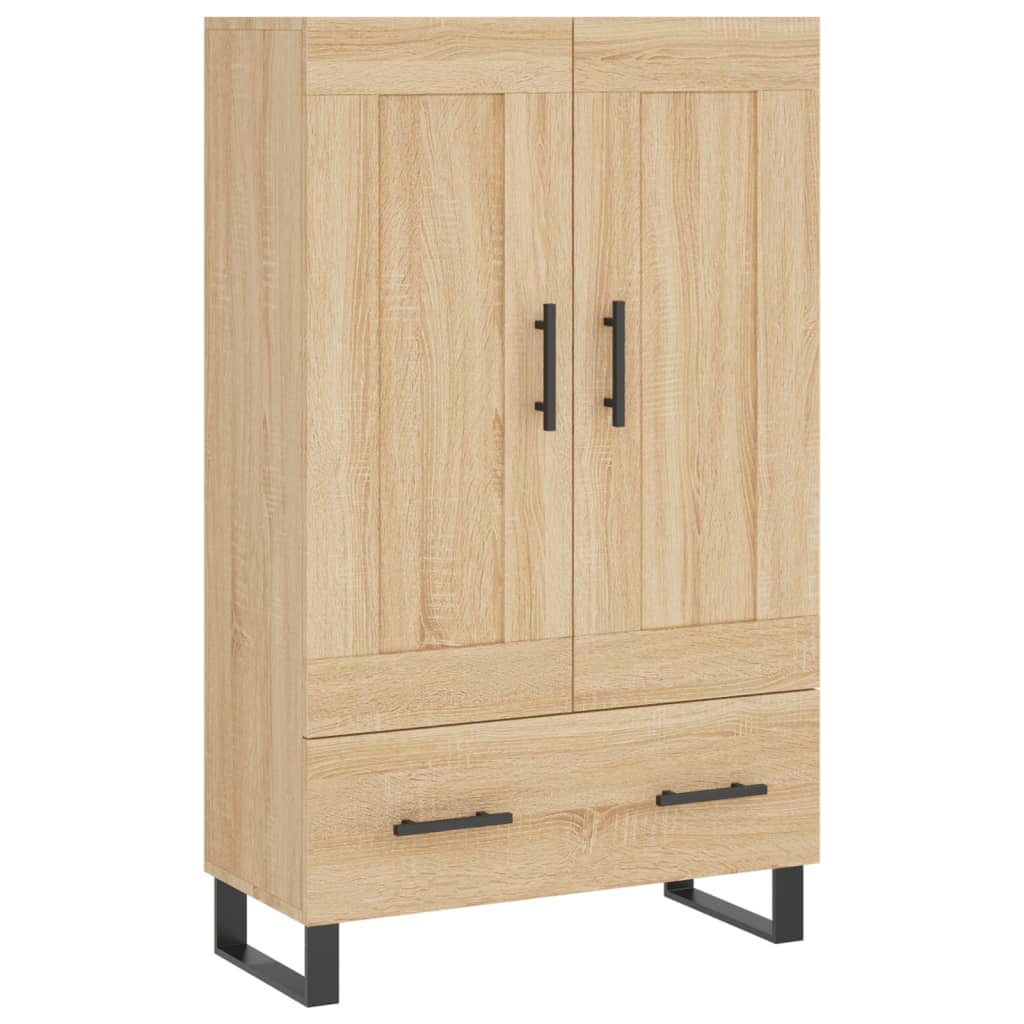 Hoge kast 69,5x31x115 cm bewerkt hout sonoma eikenkleurig is nu te koop bij PeponiXL, paradijselijk wonen!
