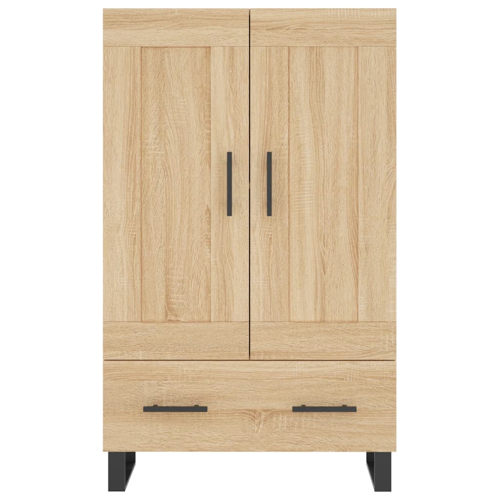 Hoge kast 69,5x31x115 cm bewerkt hout sonoma eikenkleurig is nu te koop bij PeponiXL, paradijselijk wonen!