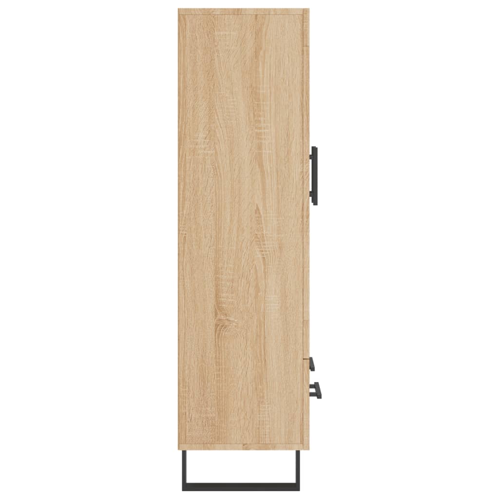 Hoge kast 69,5x31x115 cm bewerkt hout sonoma eikenkleurig is nu te koop bij PeponiXL, paradijselijk wonen!