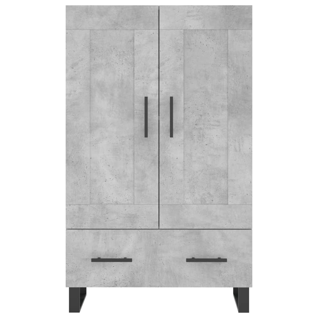 Hoge kast 69,5x31x115 cm bewerkt hout betongrijs is nu te koop bij PeponiXL, paradijselijk wonen!