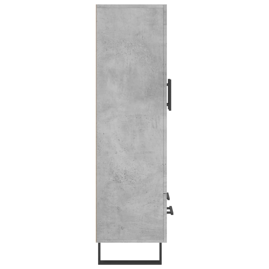 Hoge kast 69,5x31x115 cm bewerkt hout betongrijs is nu te koop bij PeponiXL, paradijselijk wonen!