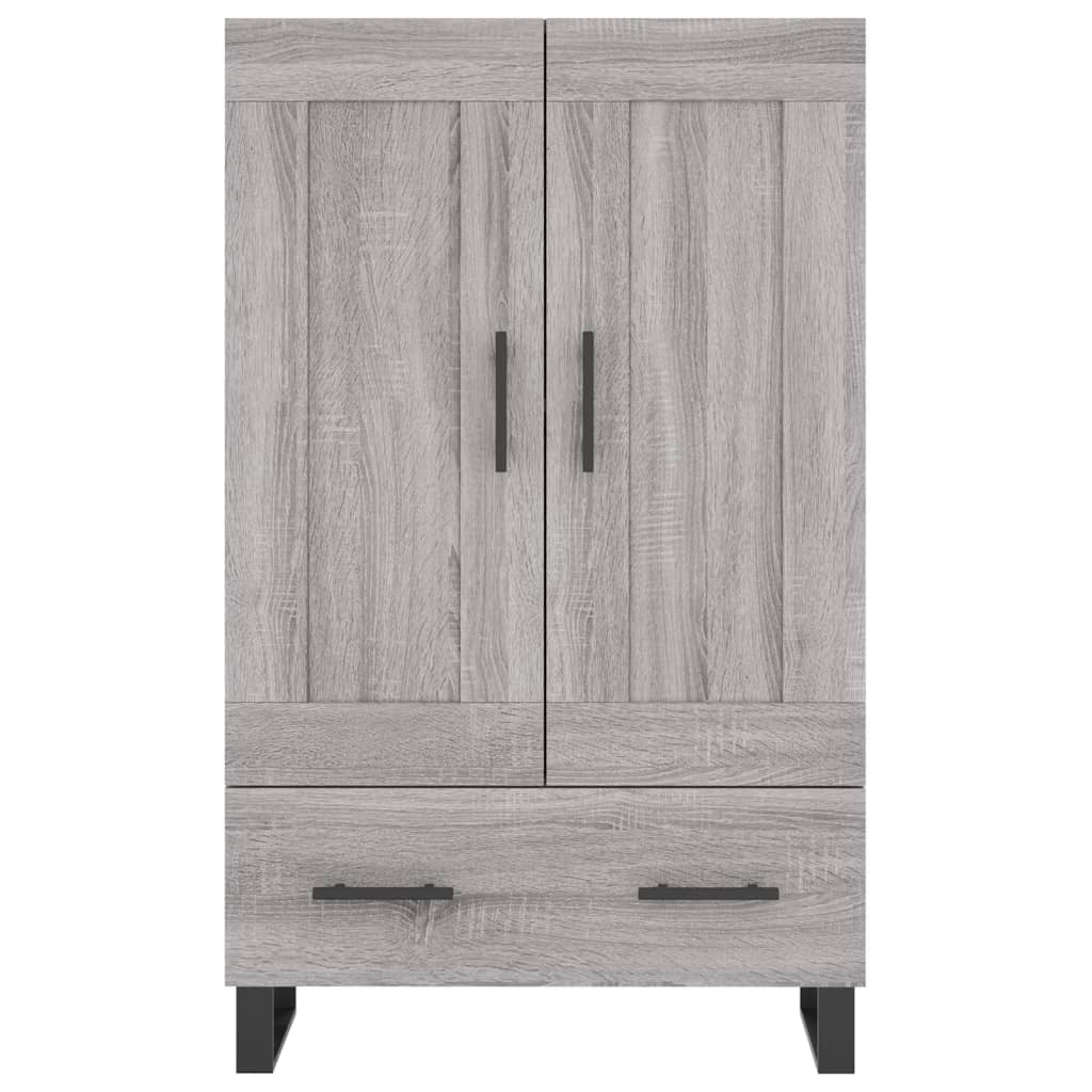 Hoge kast 69,5x31x115 cm bewerkt hout grijs sonoma eikenkleurig is nu te koop bij PeponiXL, paradijselijk wonen!