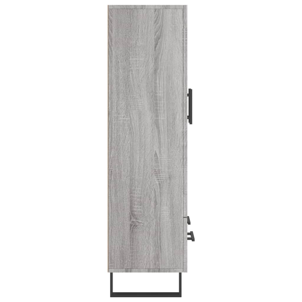 Hoge kast 69,5x31x115 cm bewerkt hout grijs sonoma eikenkleurig is nu te koop bij PeponiXL, paradijselijk wonen!