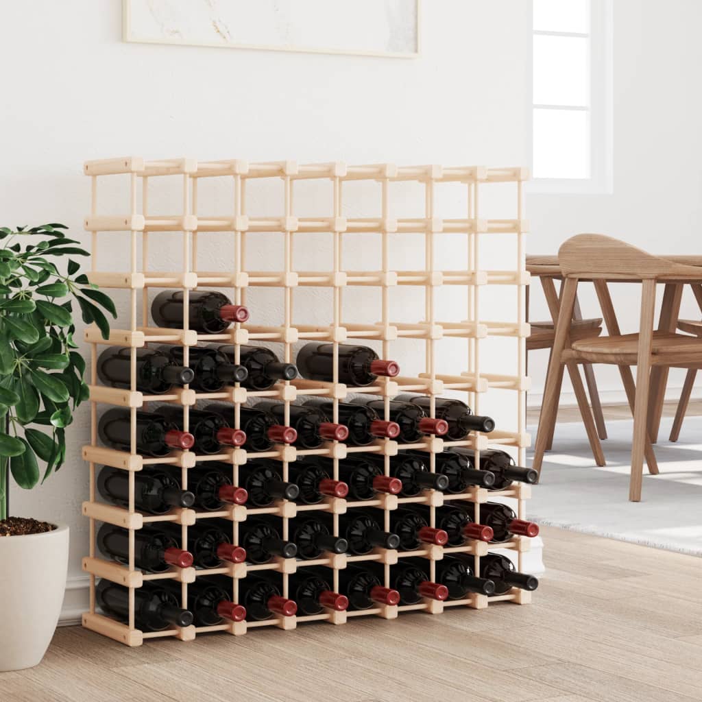 Wijnrek voor 72 flessen 90,5x23x90,5 cm massief grenenhout is nu te koop bij PeponiXL, paradijselijk wonen!