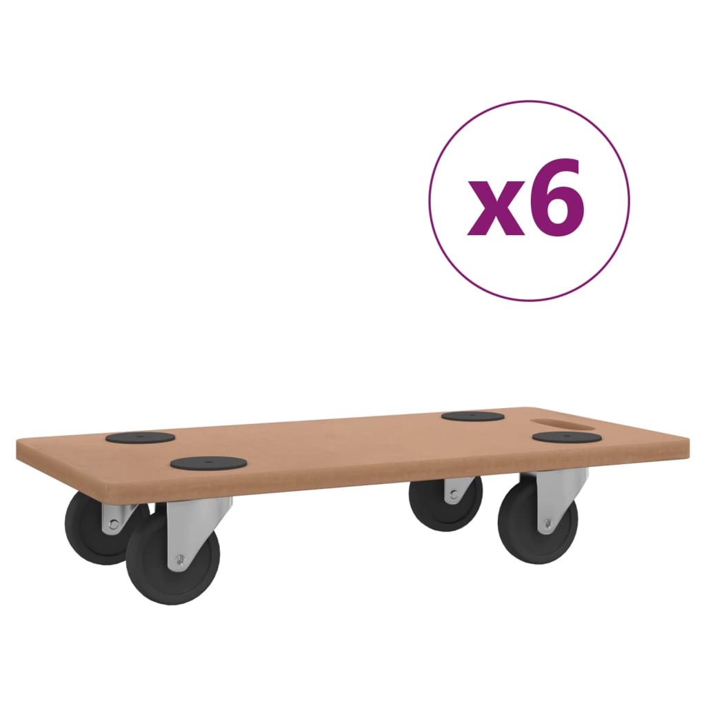 Meubelhondjes 6 st rechthoekig bewerkt hout is nu te koop bij PeponiXL, paradijselijk wonen!