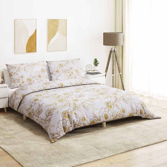 Dekbedovertrekset 240x220 cm katoen wit en bruin is nu te koop bij PeponiXL, paradijselijk wonen!