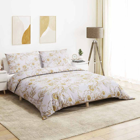 Dekbedovertrekset 200x220 cm katoen wit en bruin is nu te koop bij PeponiXL, paradijselijk wonen!