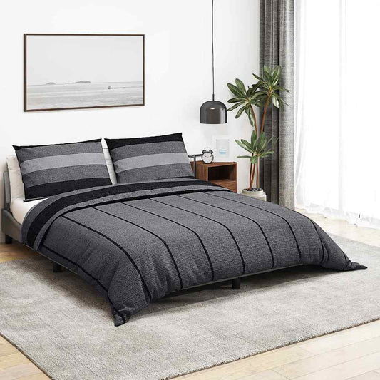 Dekbedovertrekset 200x200 cm katoen donkergrijs is nu te koop bij PeponiXL, paradijselijk wonen!