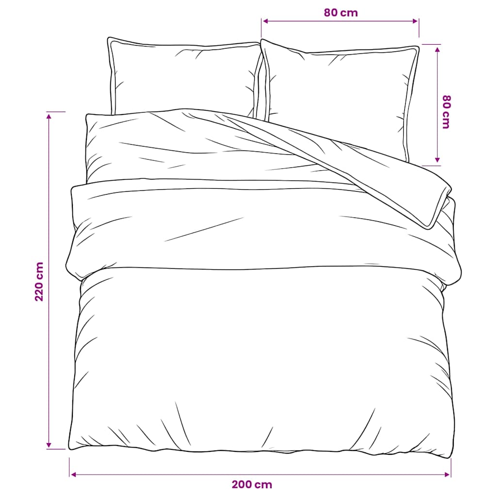 Dekbedovertrekset 200x220 cm katoen donkergrijs is nu te koop bij PeponiXL, paradijselijk wonen!