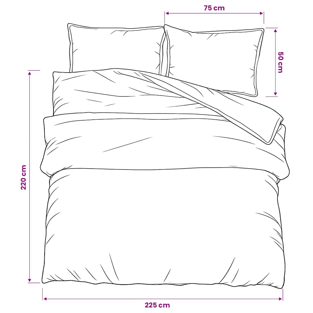 Dekbedovertrekset 225x220 cm katoen donkergrijs is nu te koop bij PeponiXL, paradijselijk wonen!