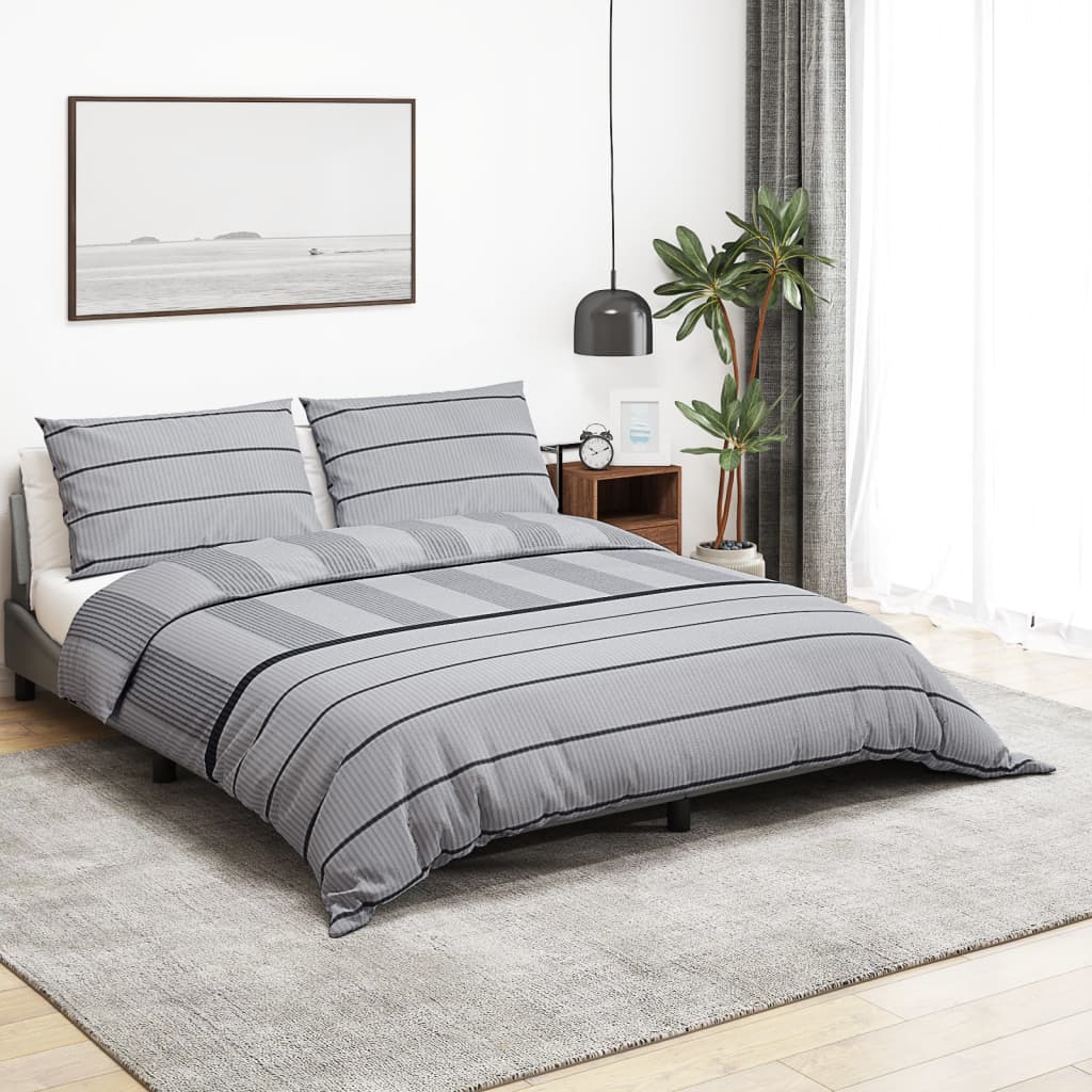 Dekbedovertrekset 200x200 cm katoen grijs is nu te koop bij PeponiXL, paradijselijk wonen!