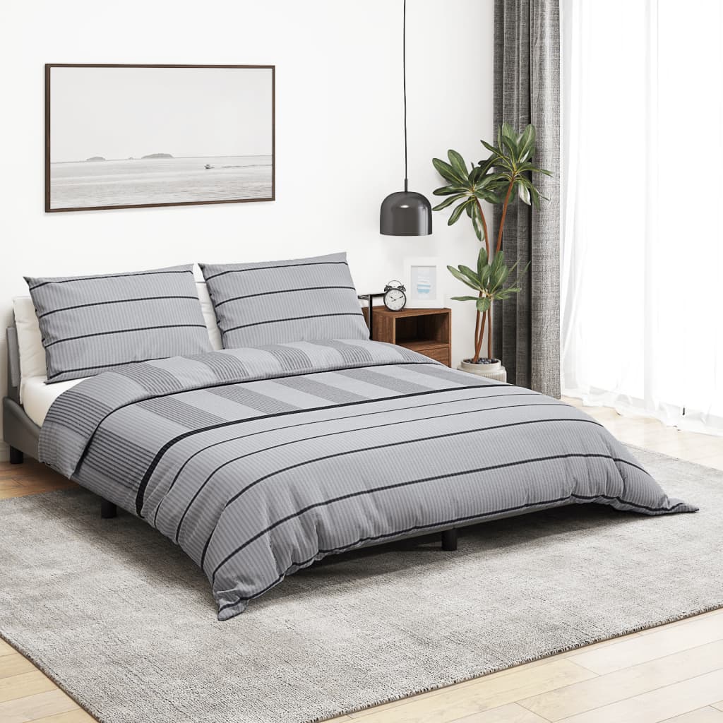Dekbedovertrekset 155x220 cm katoen grijs is nu te koop bij PeponiXL, paradijselijk wonen!